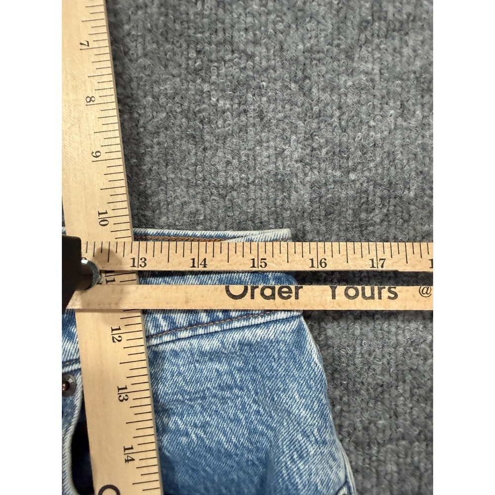Abercrombie & Fitch Jeans Womens 12 Light Wash Blue 90s Straight Ultra High Rise - Picture 2 of 8
